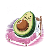 Faule Avocado Schlafen