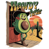 Avocado Cowboy Howdy Partner