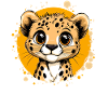 Baby cheetah in yellow