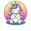 Meditierendes Einhorn