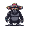 Gorilla Comic Funny Sombrero