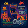Retro Pixel Arcade Gaming Design