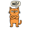 Nope Cat Funny Office Saying