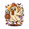 Ghost Chicken Trick-or-Treat Halloween