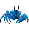 Blue Krab Polygonal Style