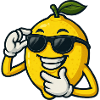 Cool Cartoon Lemon with Sunglasses Funny
