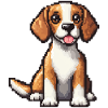 Pixel Beagle Dog 90s Design