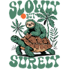 Langsam aber sicher Schildkröte und Faultier
