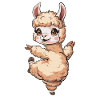 Happy Dancing Llama Cartoon Motif