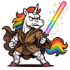 Glitzernder Einhorn Laser-Mönch