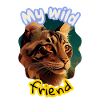 Wild Cat Friendship Illustration