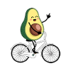 Funny Cycling Avocado