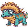 Dinosaur stegosaurus Sombrero