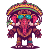 Mammoth Comic Funny Sombrero