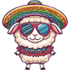 Sheep Comic Funny Sombrero