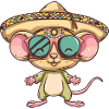 Mouse Comic Funny Sombrero