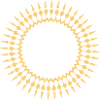 Radiant sun frame geometric