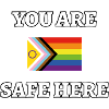 Du är säker här HBT Säker Utrymme Gay Pride Allierad