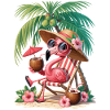 Flamingo en vacances d’été