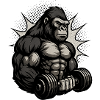 Starker Gorilla Kraftmuster