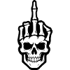 Skeleton middle finger