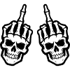 Middle Finger Skeleton Hand