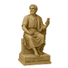 Ancient Philosopher Statue with Smartphone
