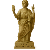 Ancient Philosopher Statue with Message