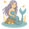 Nordic Fantasy - Purple Mermaid