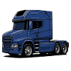 Blue Truck Style Illustration