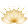 Golden blossom transparently stylized