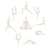 Yoga Poses Silhouettes Méditation