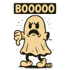 Angry Ghost with Lettering Booooo