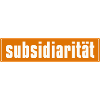 Subsidarity lettering on background