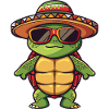 Turtle Comic Funny Sombrero
