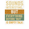 Empty Talk Motivational Quote Design
