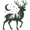 Sternenwald Hirsch Silhouette