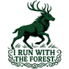 Majestic deer with forest message