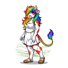 Regenbogenkuh mit Charme
