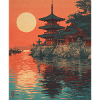Serene Japanese Sunset by the River