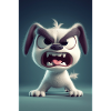 Grumpy Cartoon Dog Rage Mode