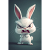 Furious Cartoon Bunny Rage