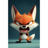 Furious Cartoon Fox Tantrum