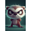 Grumpy Cartoon Sloth Attitude
