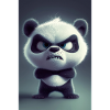Grumpy Cartoon Panda Mood