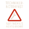 Technikernotdienst mit Warnsymbol