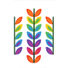 Rainbow leaf design in vibrant style