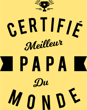 Motif T-shirt "Officiellement Meilleur Papa du Monde" personnalisé sur vêtement