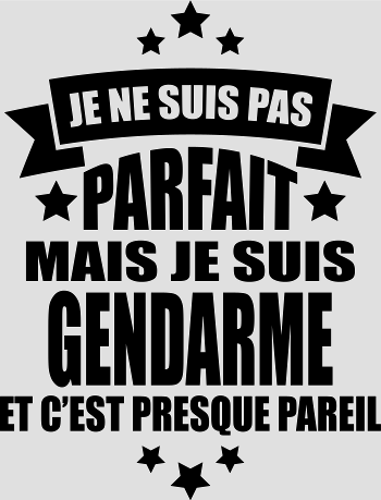 T-shirt Gendarme Humoristique : Je Ne Suis Pas Parfait