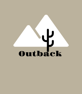 Plongez dans l'ambiance des grands espaces avec ce motif 'Outback'. Le cactus emblématique et la typographie audacieuse évoquent les paysage...